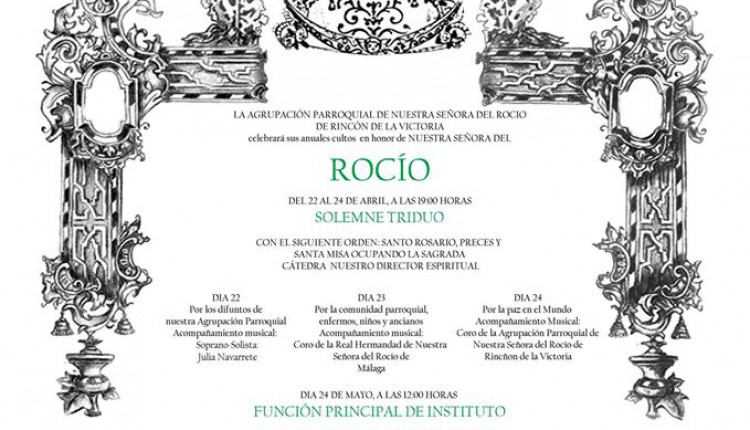 Hermandad del Rincón de la Victoria – Solemnes Cultos 2016